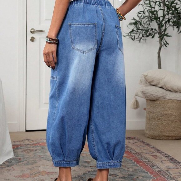 Blue Casual Women's Minimalist Denim Jeans - Picture 3 of 6